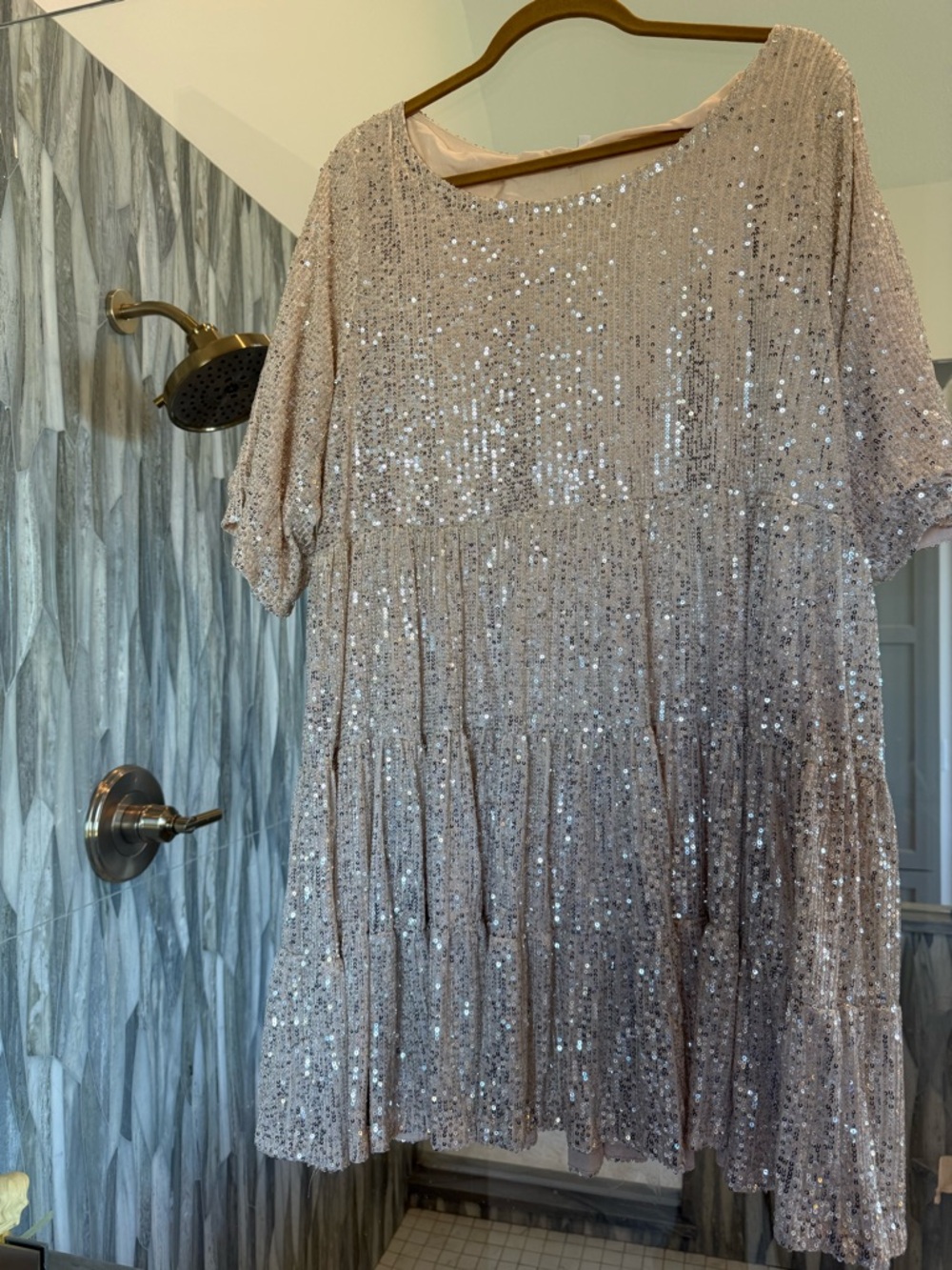 Amazing  Sequin Tunic  dress in gold